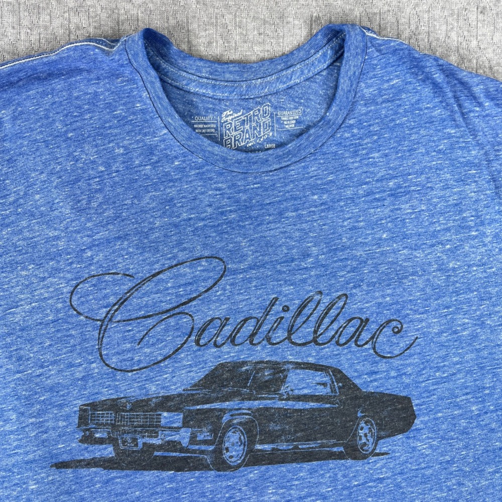 classic Car 1970s Cadillac T Shirt Men L Short Sleeve hot rod, mechanic garage